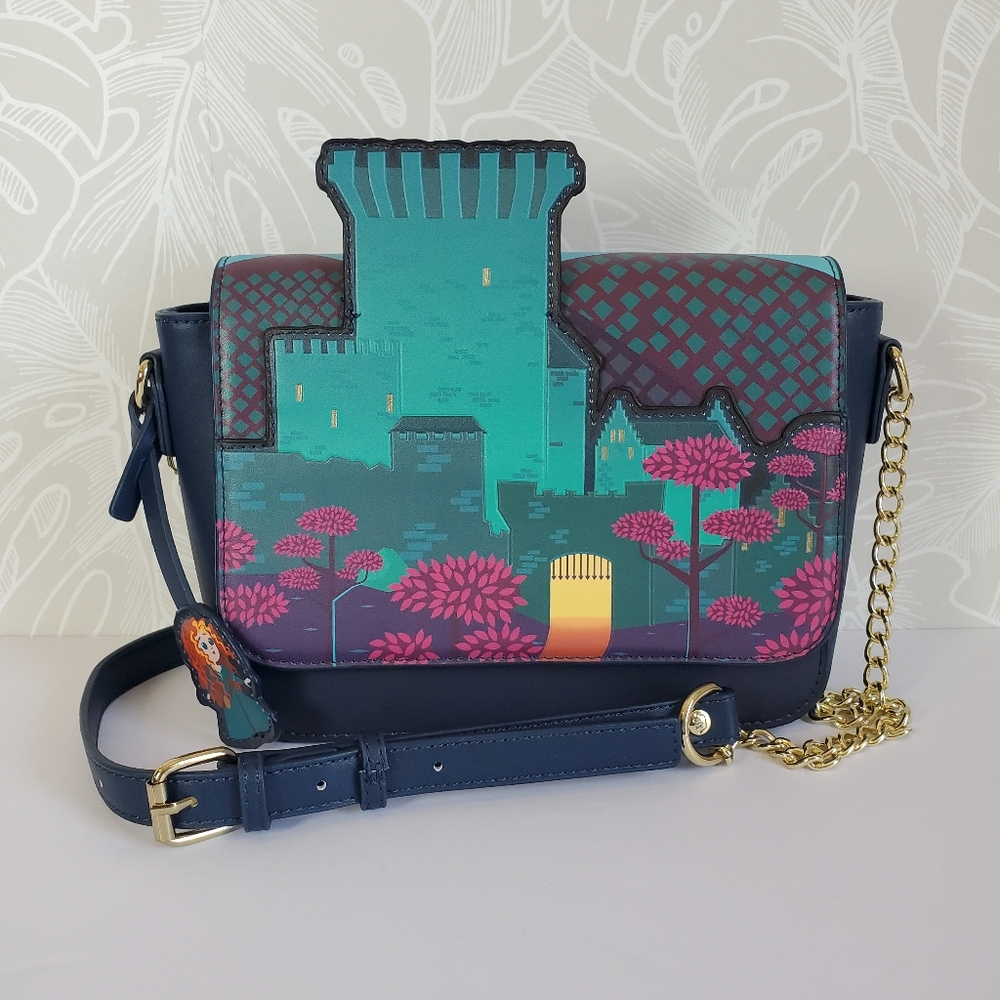 Loungfly BRAVE Princess Castle Crossbody Bag And Matching Wallet NWOT - Picture 3 of 16